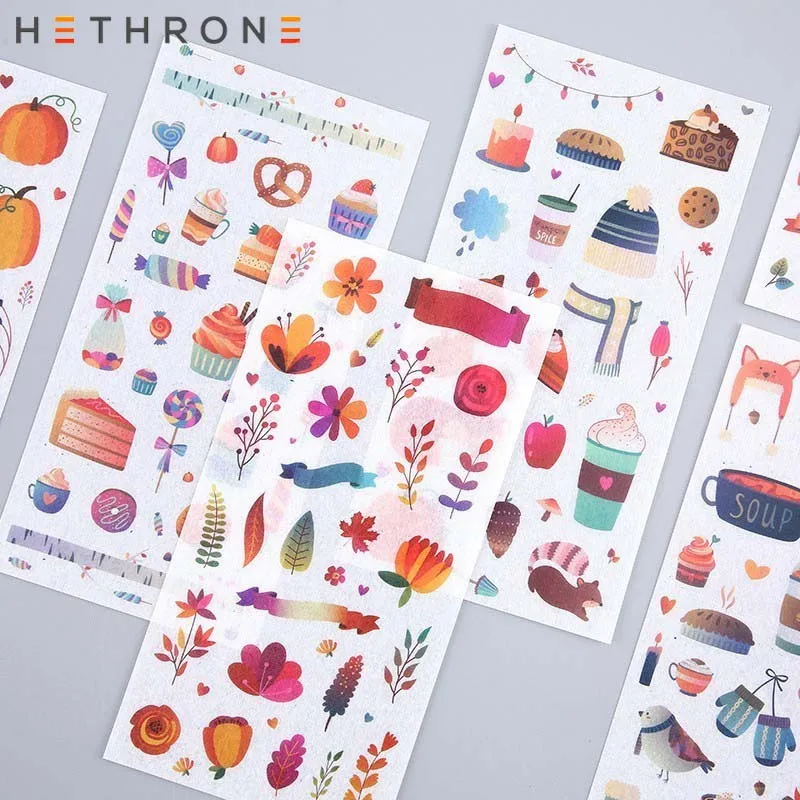 Hethrone Kawaii мультфильм ручной работы дневник стикер для канцелярских товаров