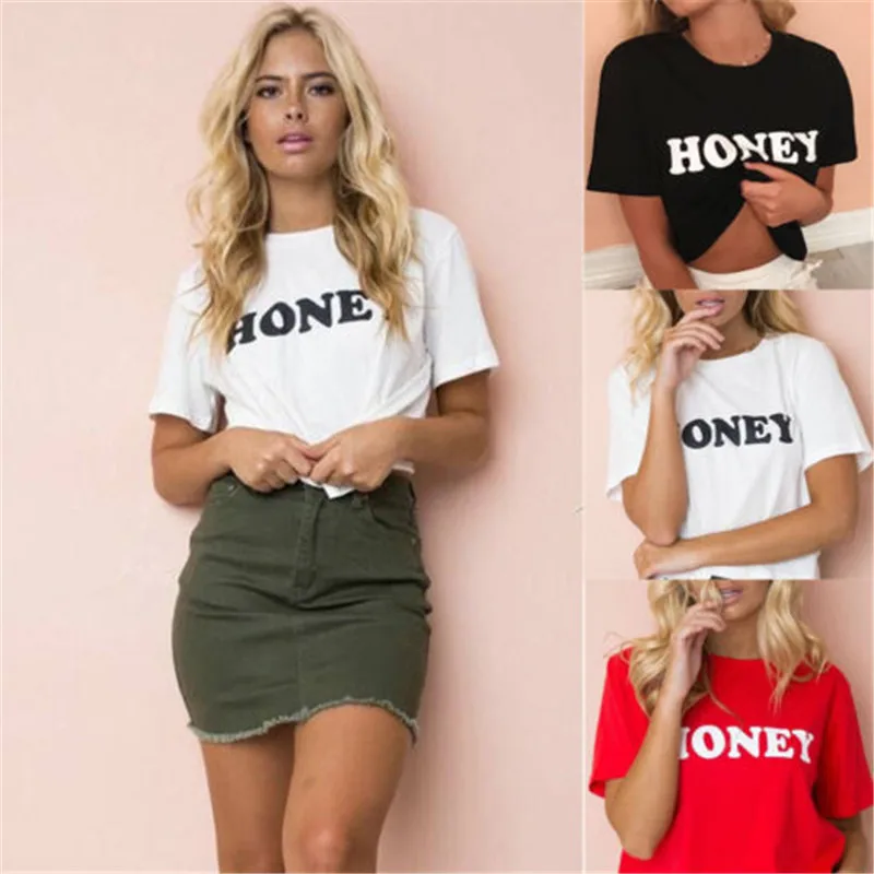 Новинка 2018 модная женская Повседневная Свободная футболка с коротким рукавом и
