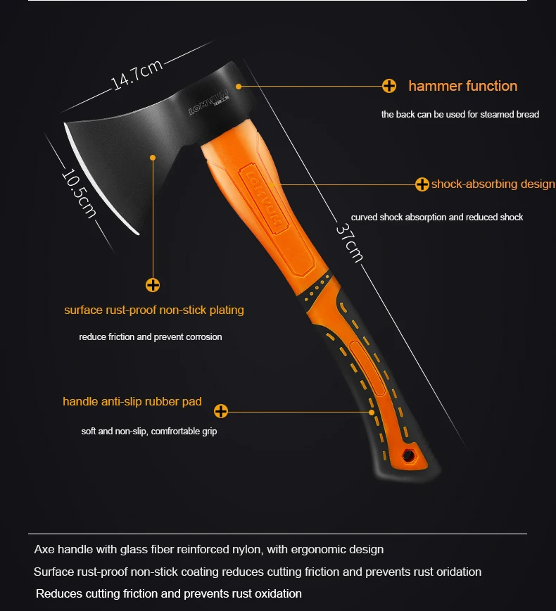 Домашний топор LOMVUM ax маленький нож для измельчения древесины деревообработки на
