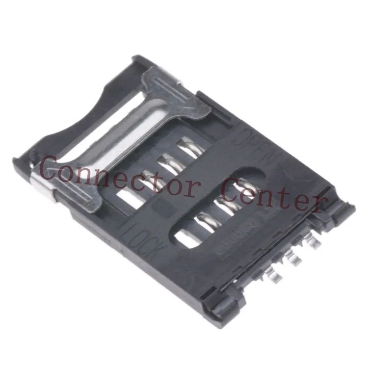 Оригинальный разъем для сим карты ITT 6Pin с металлическим замком R102|connector amp|connector