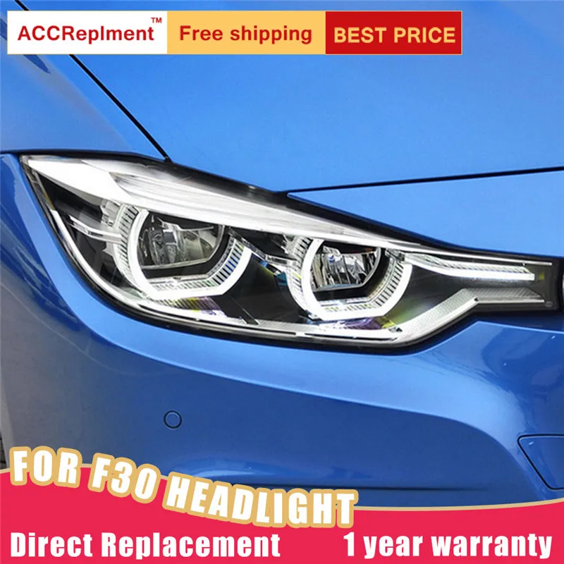 2 шт. светодиодный фары для BMW 3 серии F30 2012 2016 Автомобильные ангельские глазки