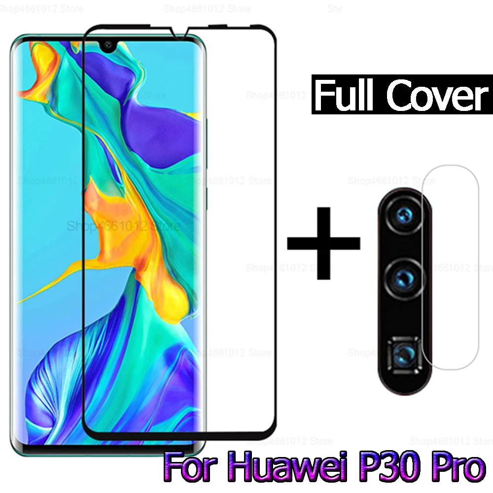 Изогнутое защитное 3d стекло для Huawei P30 Pro Защитная пленка объектива камеры