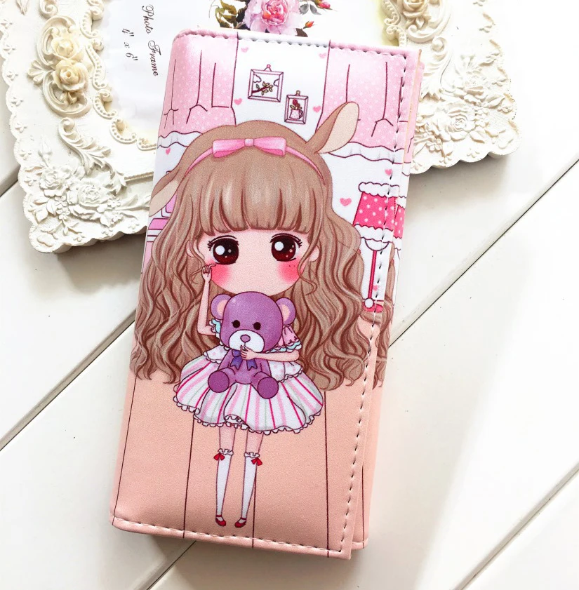 Женские кошельки, милые, для девушек, кошелек для монет, модные женские кошельки из искусственной кожи, клатч, Длинные мешочки для денег, сумки, держатель для карт, сумка