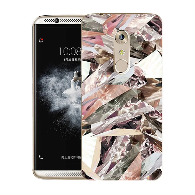 Мягкий силиконовый чехол для ZTE Axon 7 5 дюйма прозрачный из ТПУ с мраморным принтом