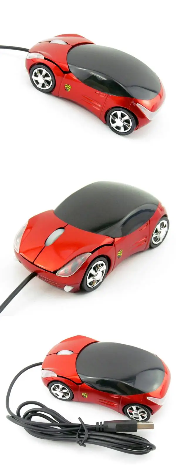 Новая 3D оптическая USB Проводная мышь 800 dpi Автомобильная форма для ПК ноутбук компьютер черный автомобиль-Стайлинг мышь красный