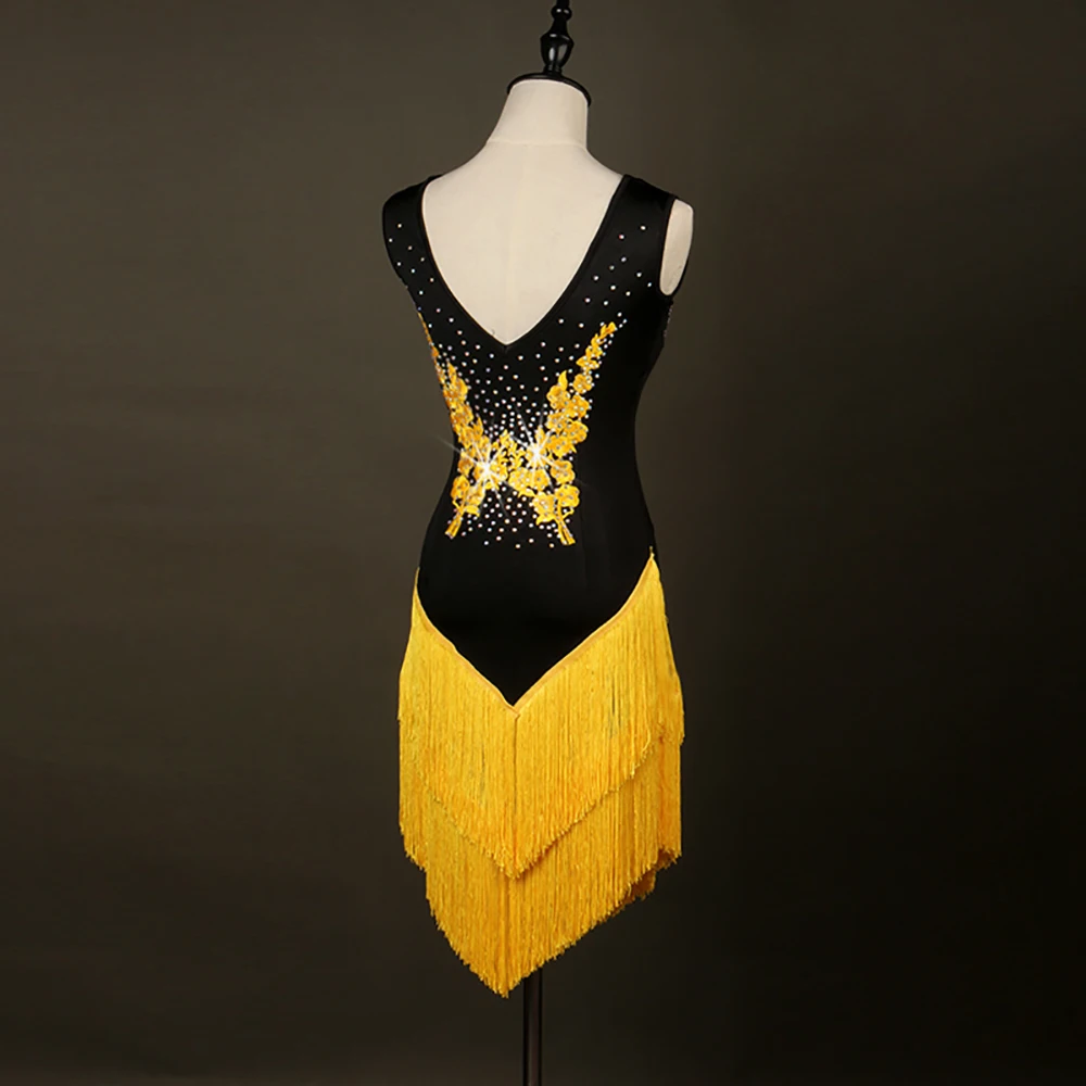 2018 костюмы для латио американских танцев (для ча дамы спандекс и юбка из органзы