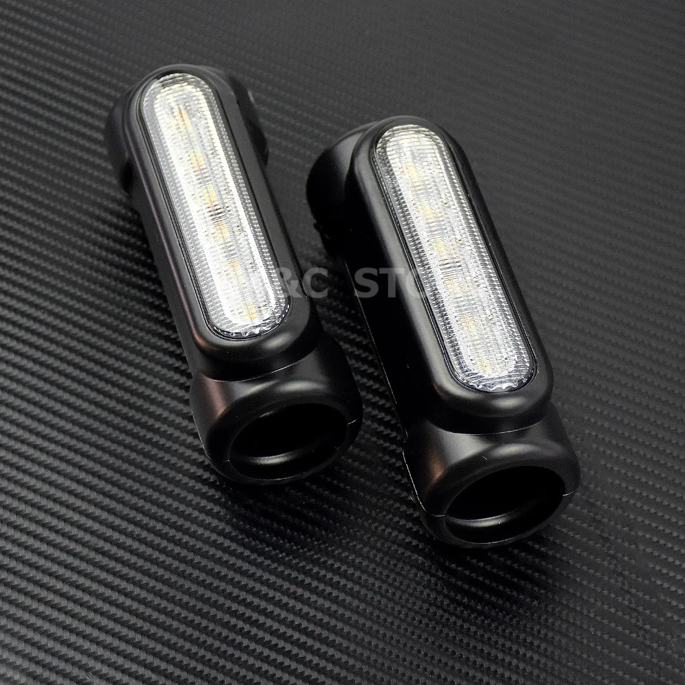 Мотоцикл Черный хром Шоссейный свет фар Сигнал поворота Указатель Лампы