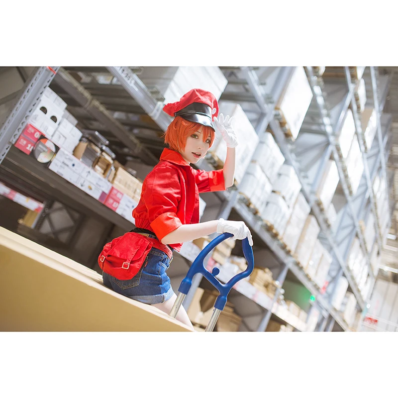 ROLECOS аниме Hataraku Saibou AE3803 Косплей костюмы эритроцитов Костюм клетка на работе