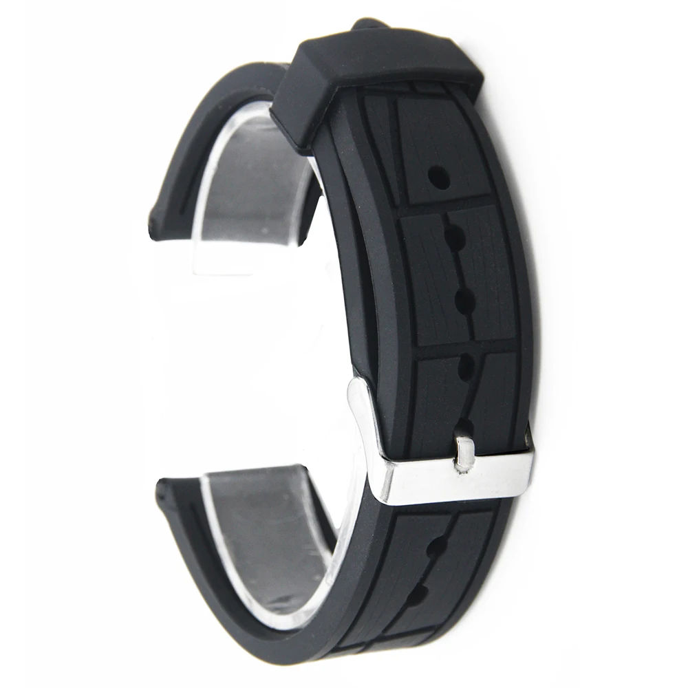 Ремешок силиконовый для наручных часов резиновый браслет Longines L2 L3 L4 Master Flagship Conquest