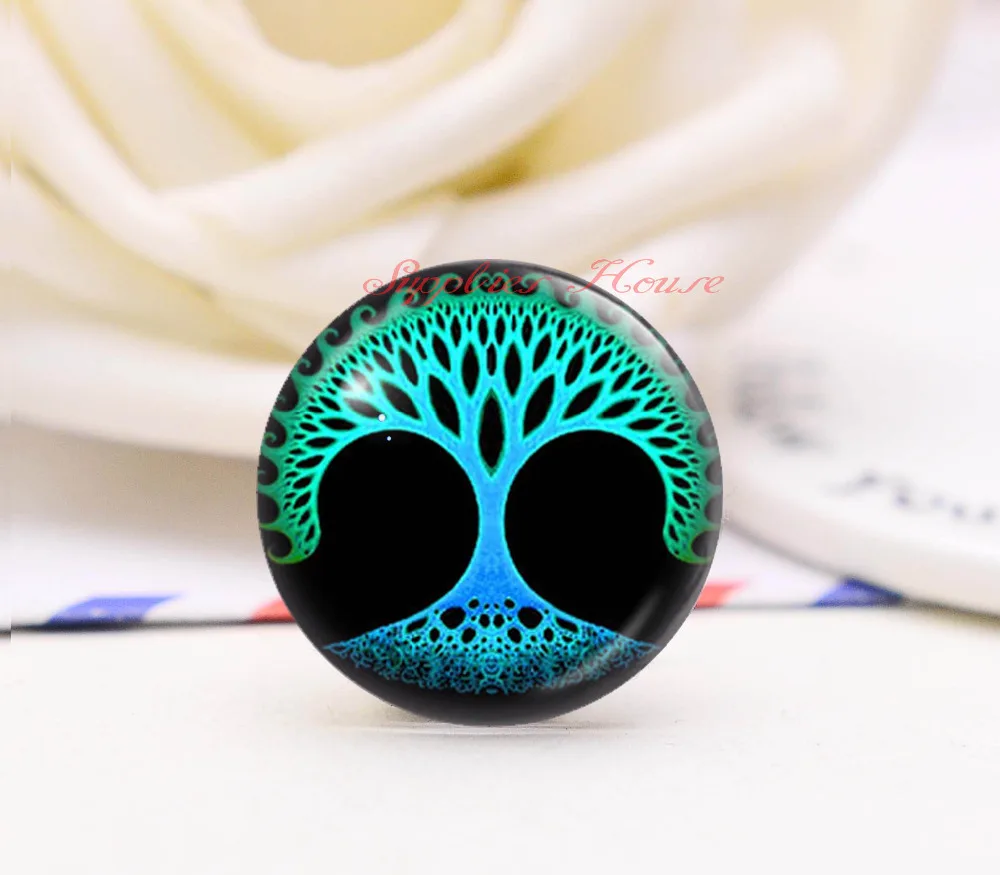 

Handmade Round Tree photo glass Cabochons, Jewelry Finding Cameo Pendant Settings, (F946-158515)