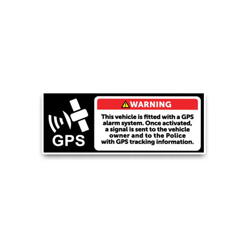 YJZT 11.5*4.3CM Bold Decals Car Is Fitted With A GPS Alarm System PVC Car Sticker C1-3040