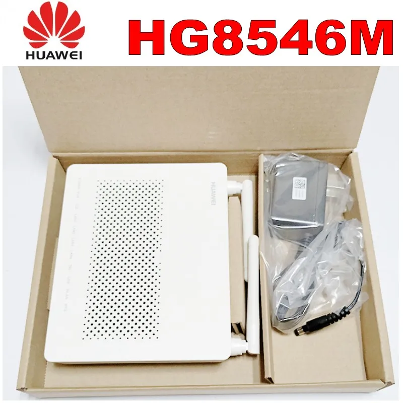 Huawei HG8546M Ftth Gpon Oun Fiber Optic Router Ont fiber equipment English Vershion with 1ge+3fe+wifi+voice+usb