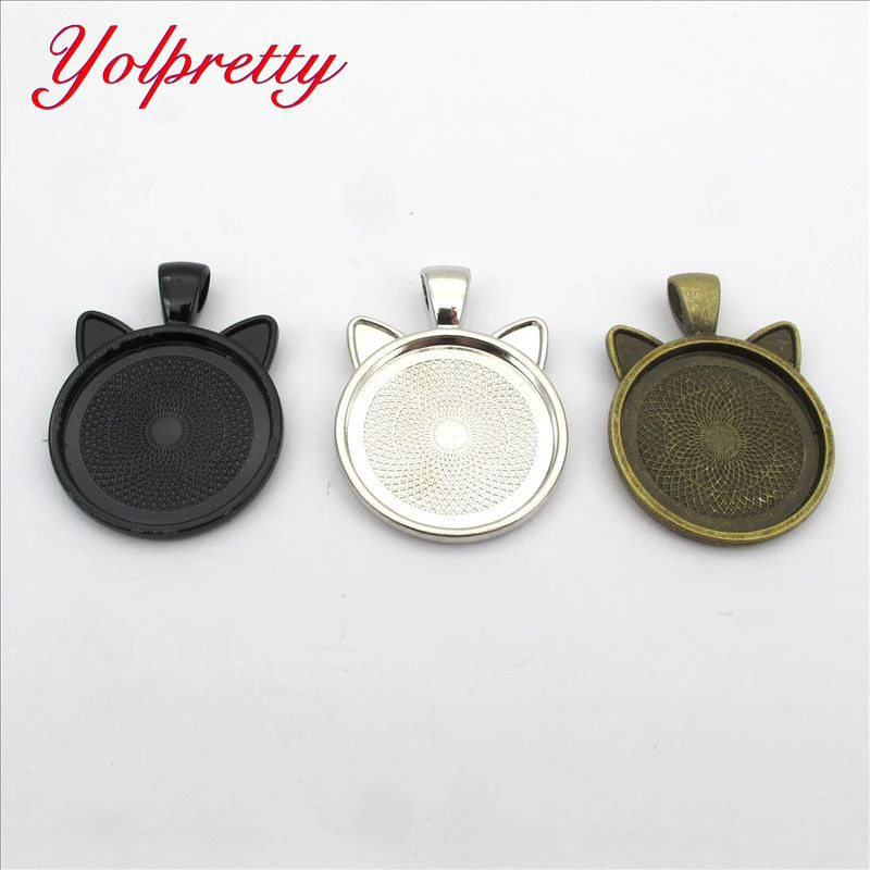 

Yolprtty Новая мода 3 шт. 25 мм внутренний размер 3 цвета Позолоченные Классические простые Стильные кошачьи ушные вкладыши подвеска