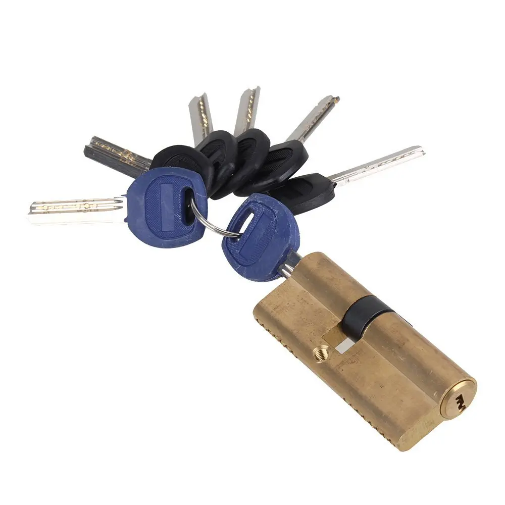 Евро профиль цилиндр 5 контактный замок латунная атласная никелевая отделка 75 мм