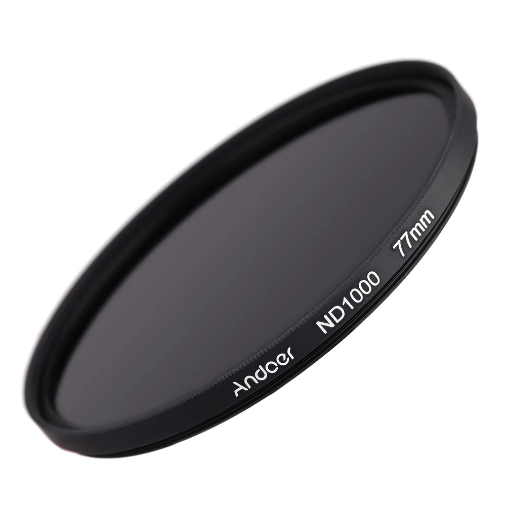 Фильтр нейтральной плотности для объектива камеры Nikon Canon DSLR Andoer 67 72 77 82 мм ND1000