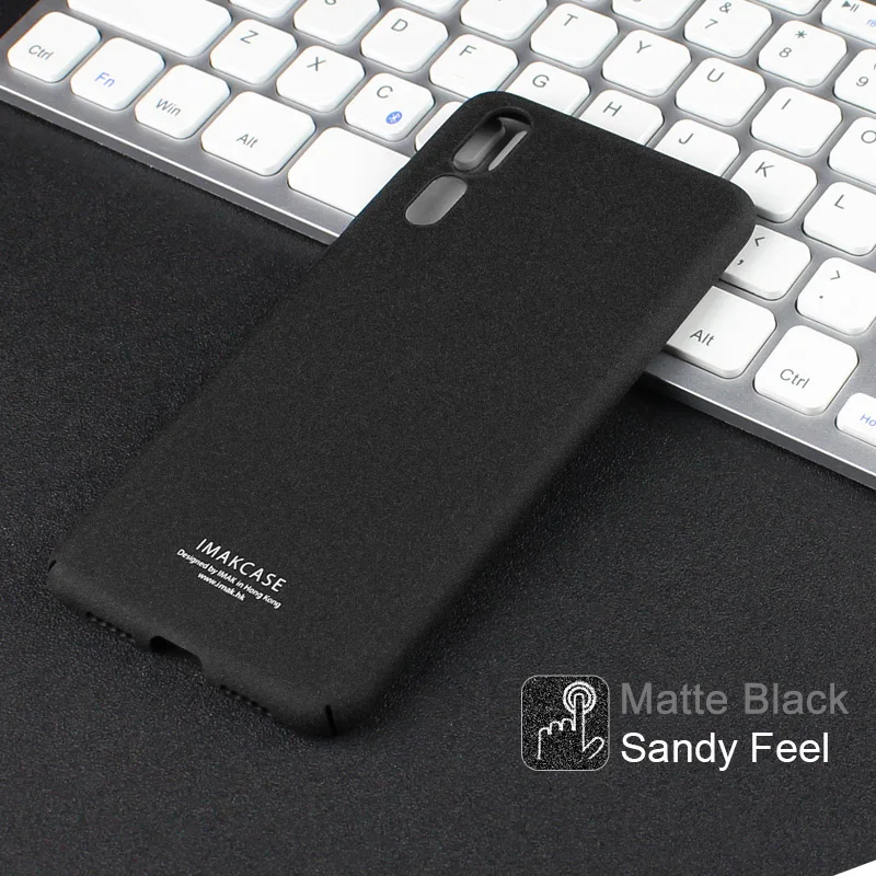 For Huawei P20 Pro Case Cover IMAK PC Matte Hard Luxury Stand Back Protective Phone + Screen Protector |