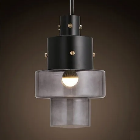 Американский стиль лофт железное стекло Droplight Ретро LED подвесные светильники для