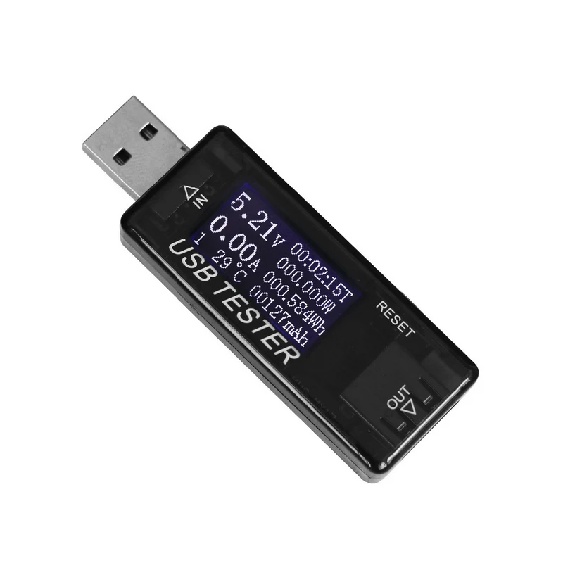 Цифровой USB тестер для аккумуляторов измеритель емкости и напряжения тока со
