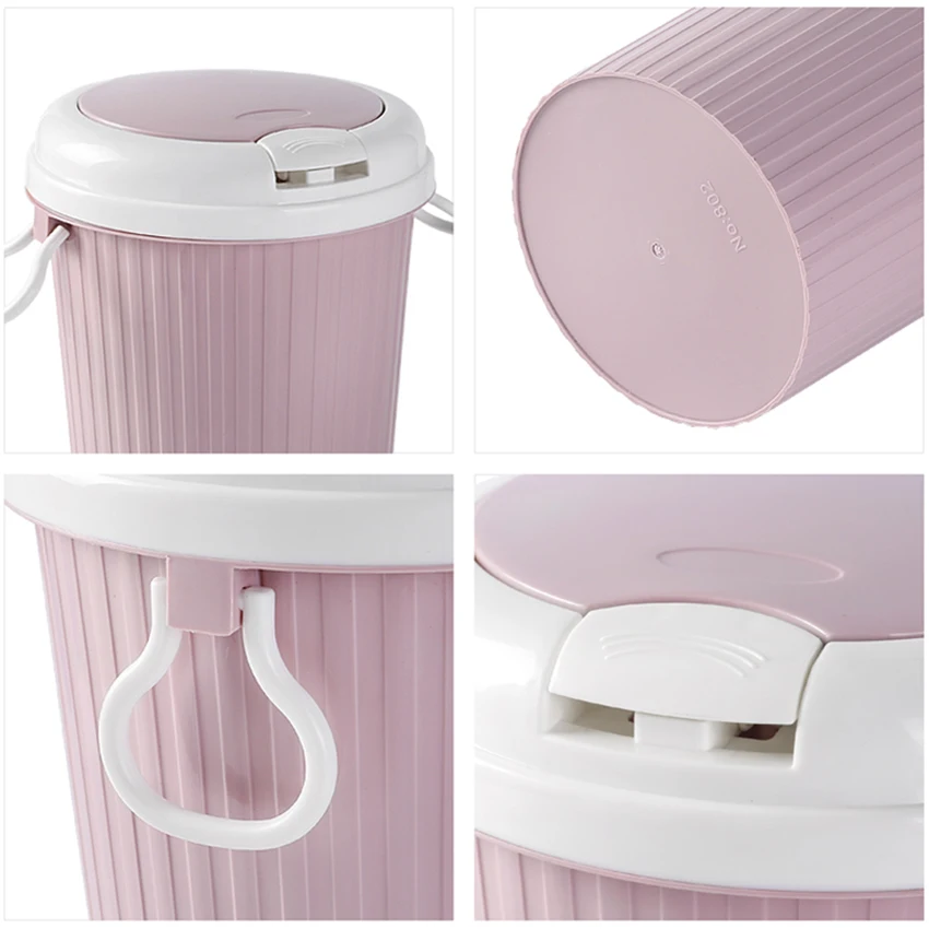 Новинка пластиковая мусорная корзина с капюшоном для ванной комнаты гостиной