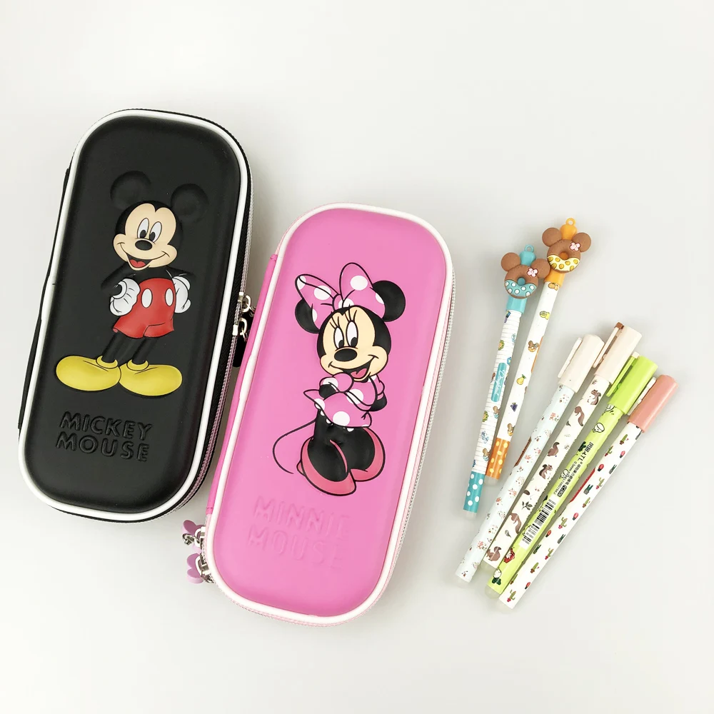 Disney micke Пенал 3D школа большой размер, для карандашей коробка kawaii милый мальчик девочка пенал и стираемая ручка/гелевая ручка