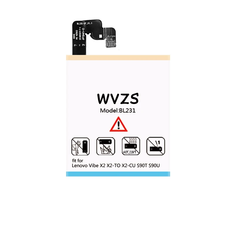 Wvzs 3100 мАч литий-полимерный аккумулятор BL231 для lenovo VIBE X2 X2-TO X2-CU S90 S90U S90T Сменные