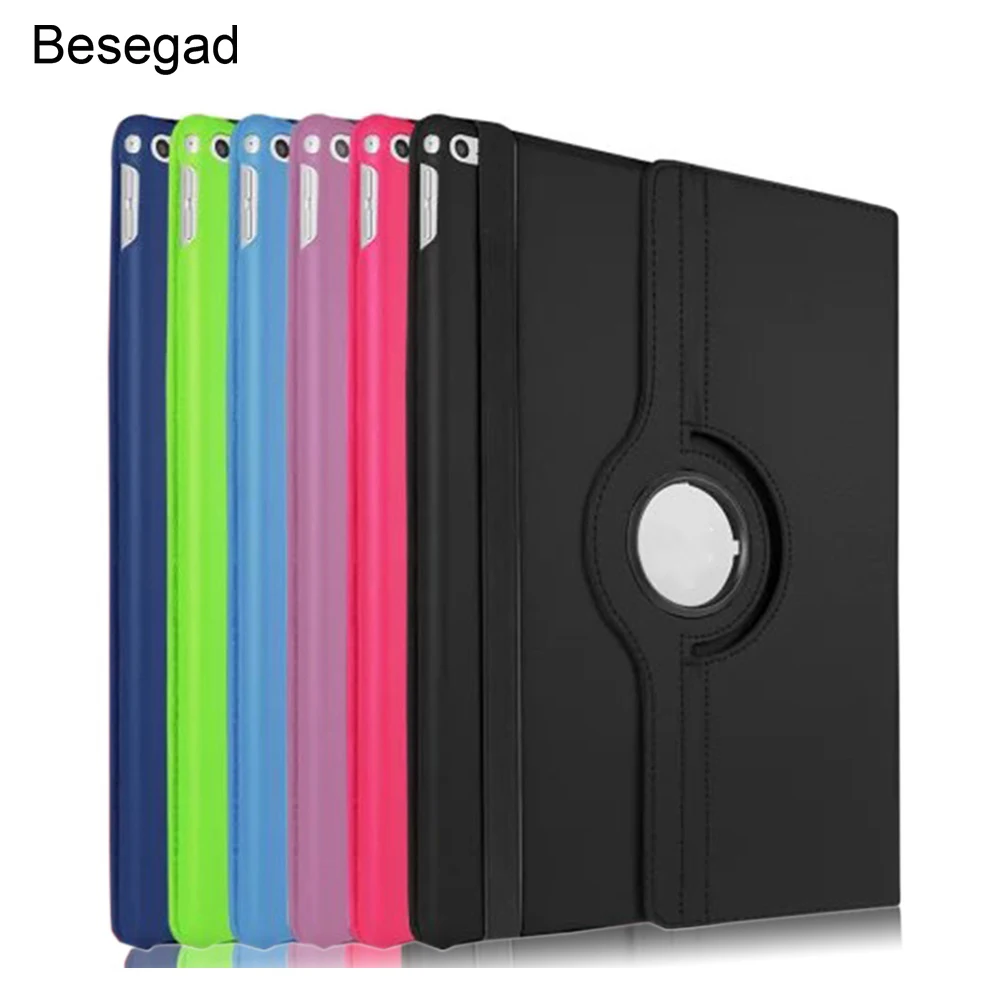 Besegad Личи 360 Вращающийся искусственная кожа флип Стенд Smart Case кожного Покрова для