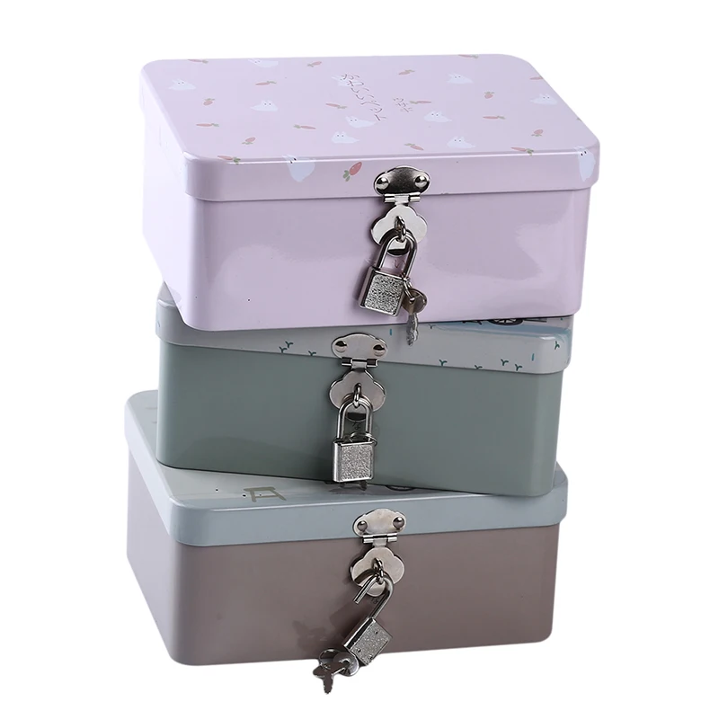 Креативная коробка с замком цветная для хранения блокировка паролем