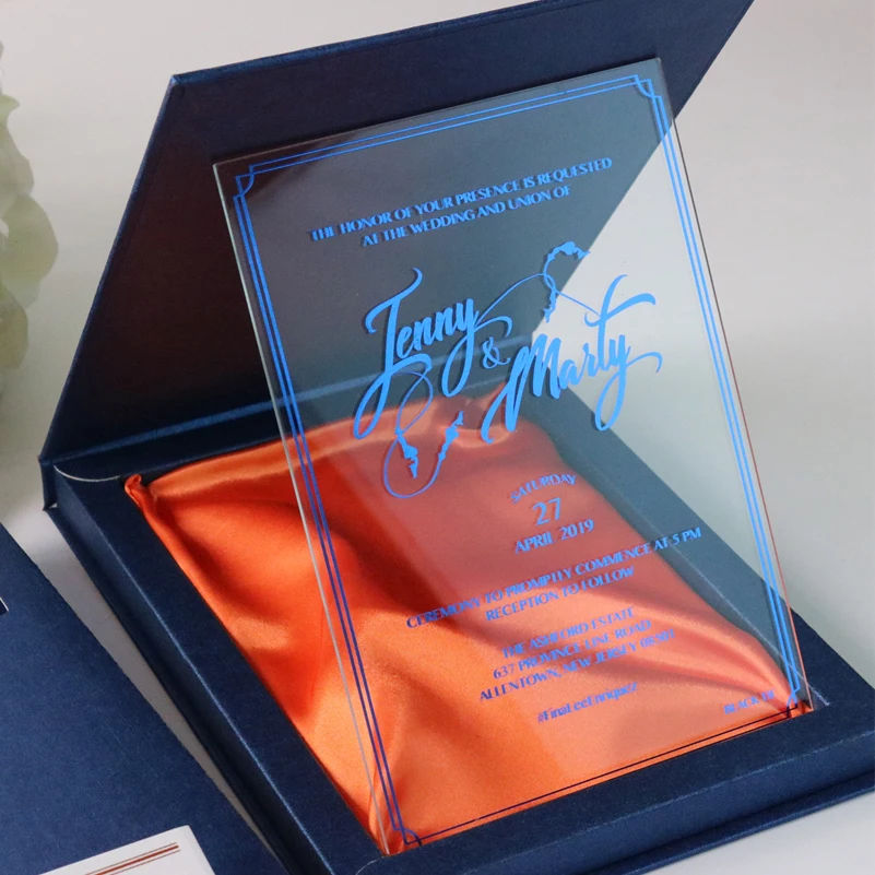 Образец Персонализированные Роскошные прозрачные акриловые свадебные