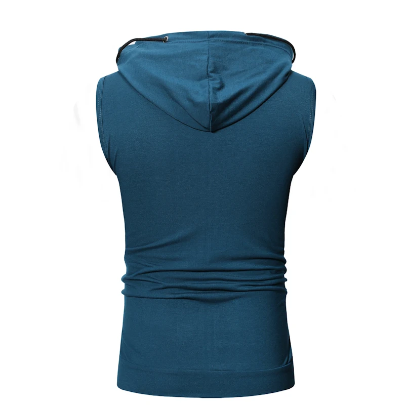 2019 New Men's Sleeveless Hoodie Bodybuilding Workout Tank Tops Muscle Fitness TShirts Breathable Male Top | Мужская одежда
