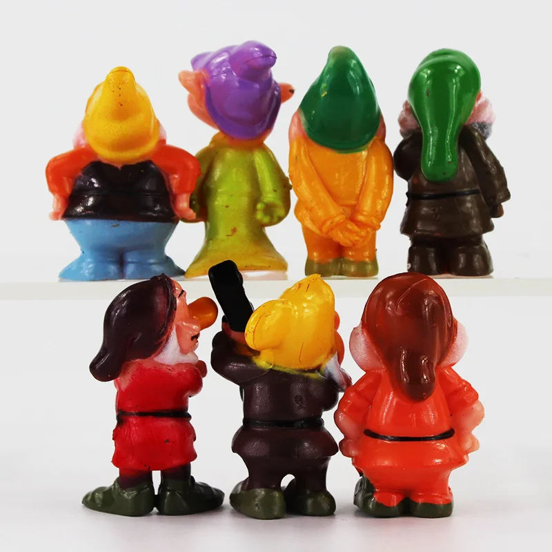 8 шт./лот фигурки принцесс игрушки Белоснежка и семь гномов мини модели кукол для