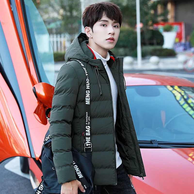 2019 брендовая зимняя куртка мужское теплое Стеганое пальто с капюшоном модная