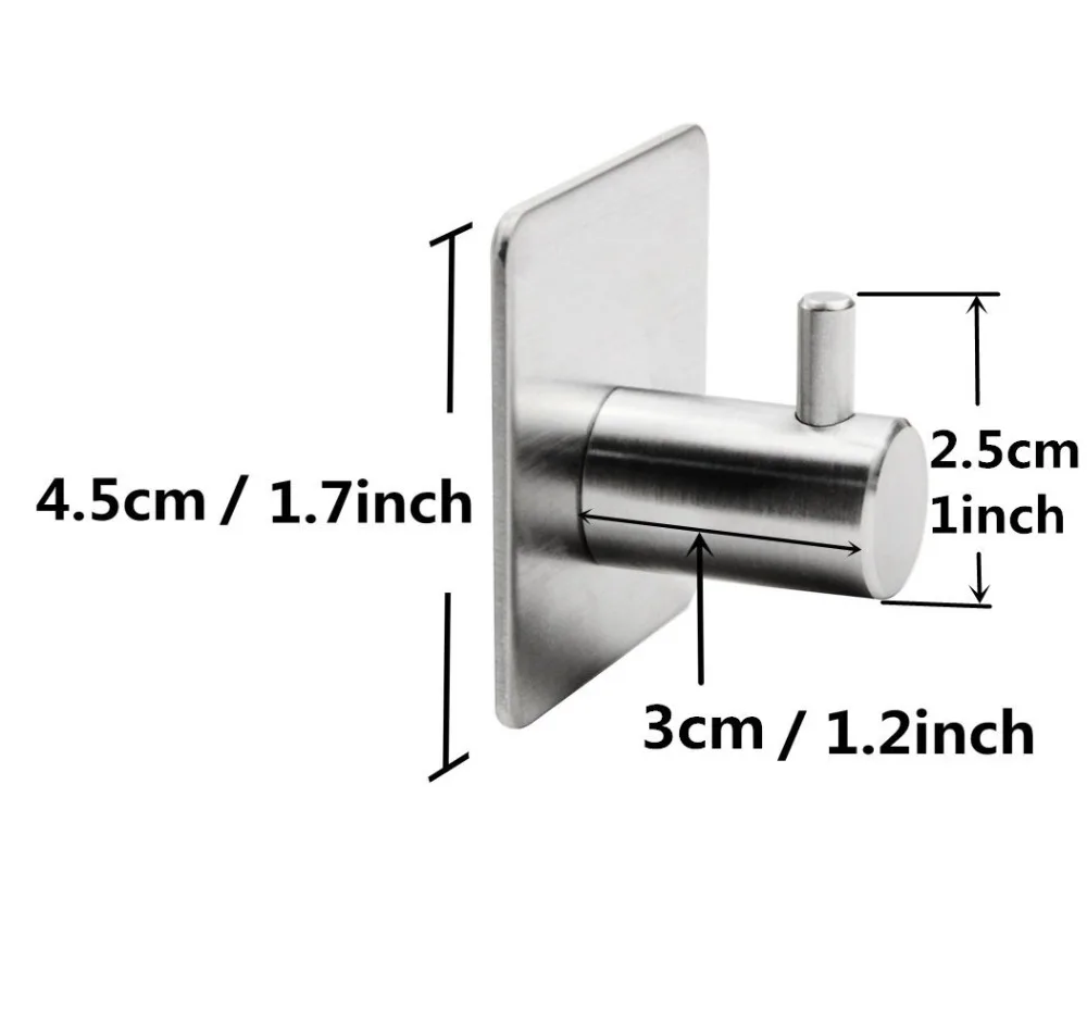 4 шт. самоклеящиеся крючки для полотенец и халата 3 м | Дом сад