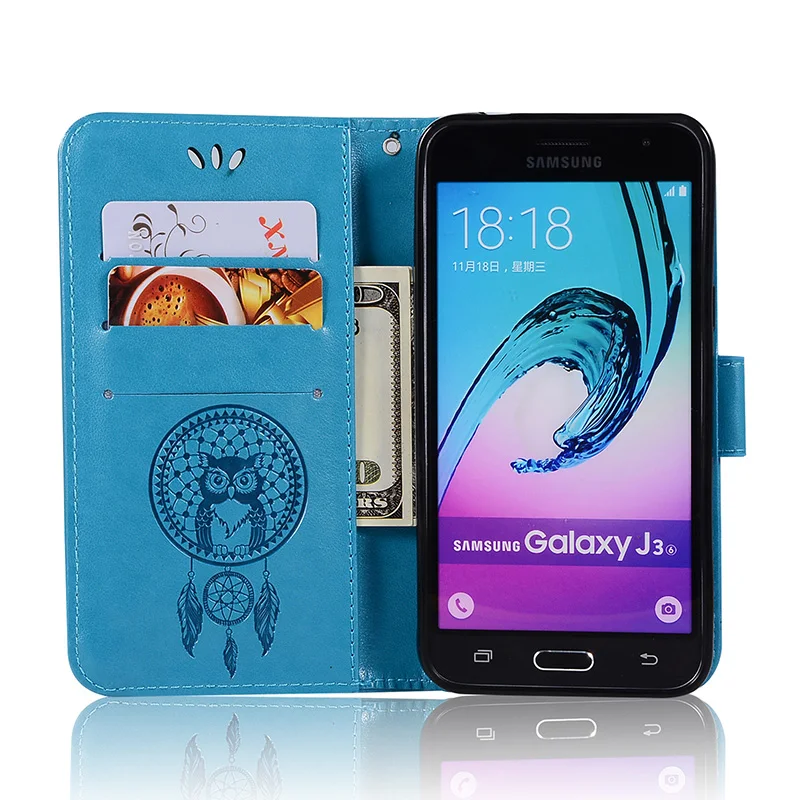SEASHORE Роскошный чехол для Samsung J3 2016 Ретро Чехол Флип кожаный телефона Galaxy J310 J320F |