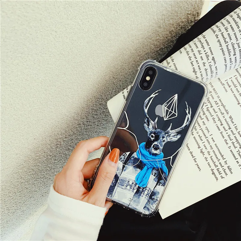 Чехлы для телефонов iPhone X XS max XR Модный мягкий прозрачный силиконовый чехол с