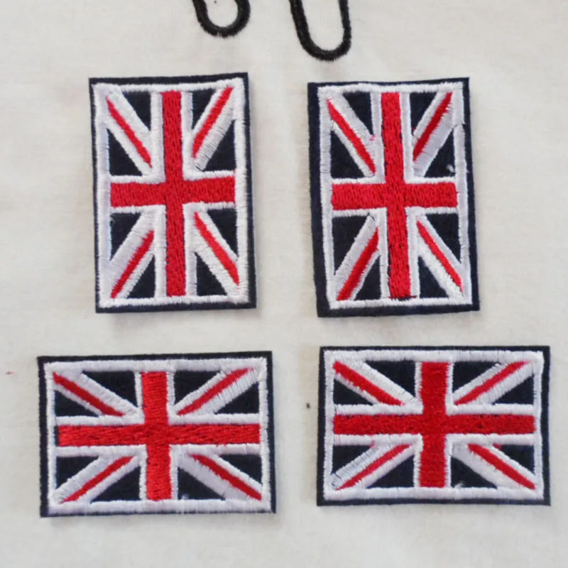Embroidered iron-on British flag Patches Costume Motif Applique Newest Free Shipping 20pcs for DIY ClothesAccessories diy jeans | Дом и сад