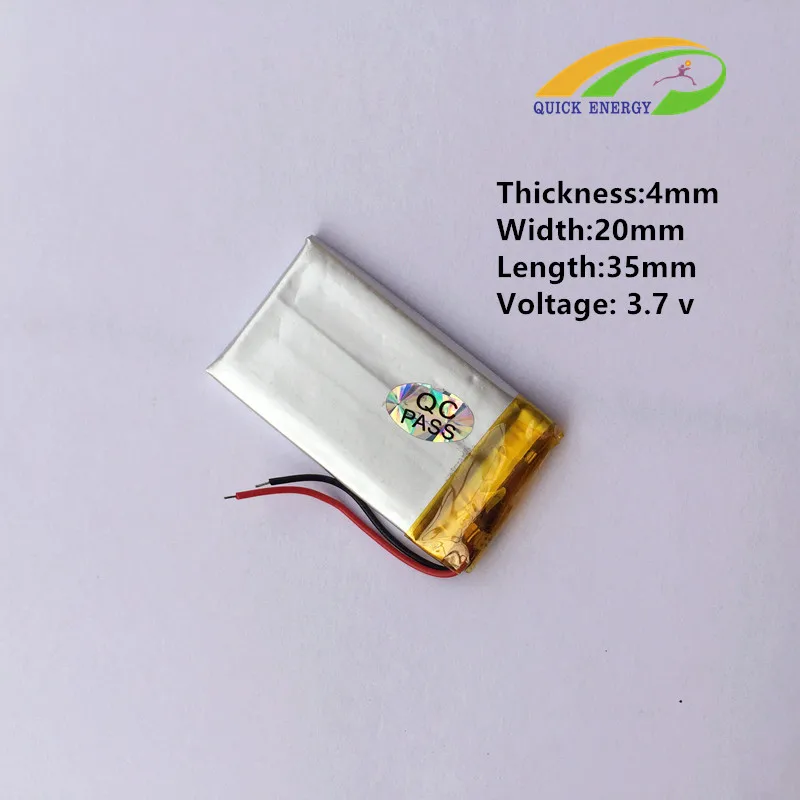 3.7 В thium полимерный аккумулятор 042035 402035 230 мАч MP3 MP4 MP5 Bluetooth|polymer battery|battery polymer