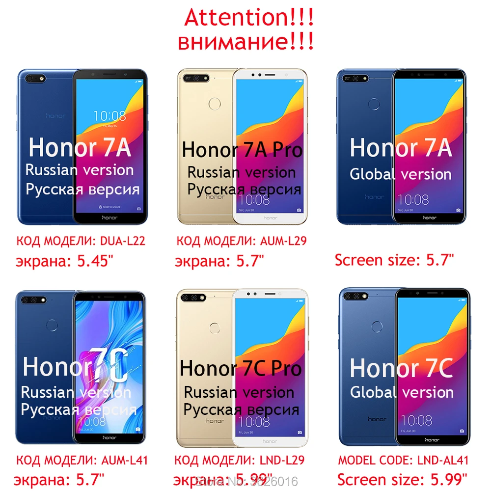 Флип-чехол для Honor 7S 7A 7C Pro 7X 8C 8X9 10 Lite 6A 6C 7APro 7CPro с кожаным бумажником для телефона Магнитный чехол Etui