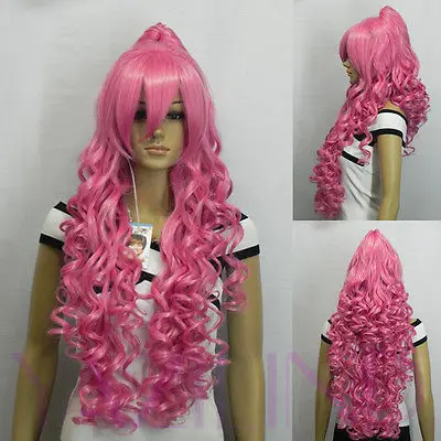 БЕСПЛАТНАЯ ДОСТАВКА&gt **** ^ Розовый Симпатичные Длинные Волнистые Рампы Удары