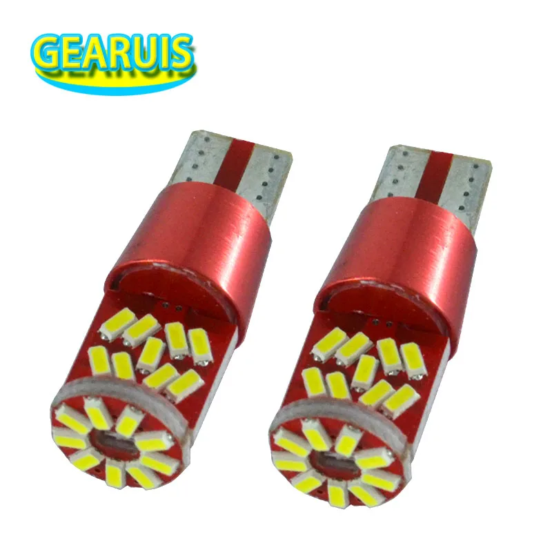 100 шт. T10 Canbus 27 smd 3014 led 0.18A 194 168 W5W безотказное освещение салона автомобиля фонарь