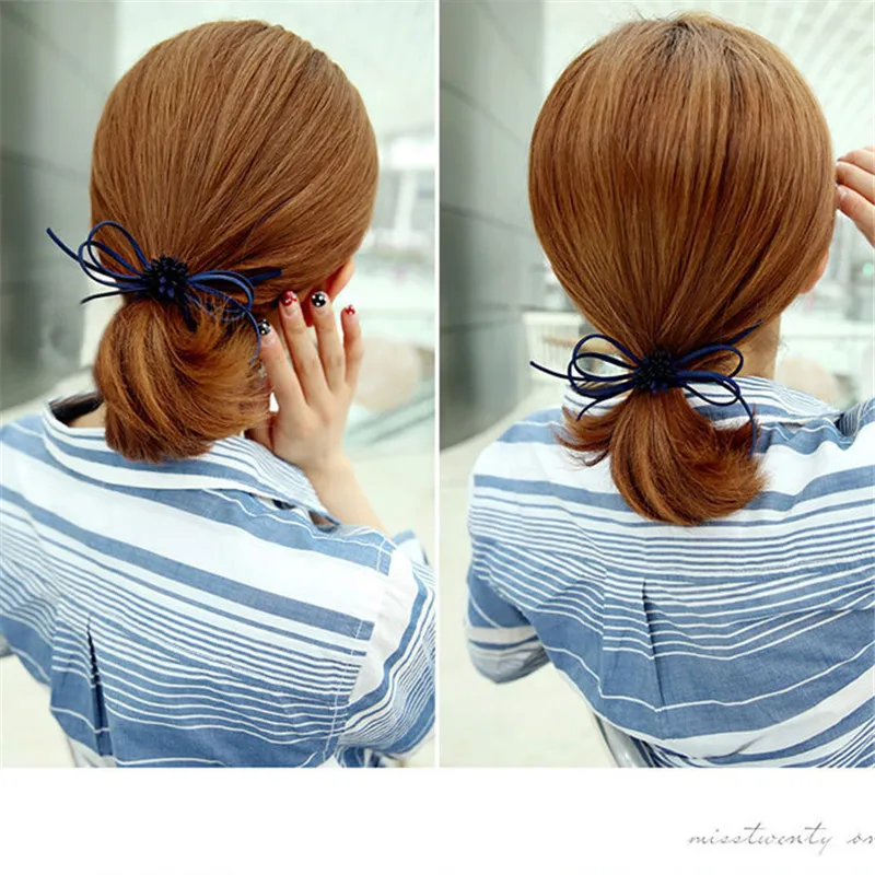 С милым бантом эластичные ленты для волос Для женщин ободки Украшения лентой