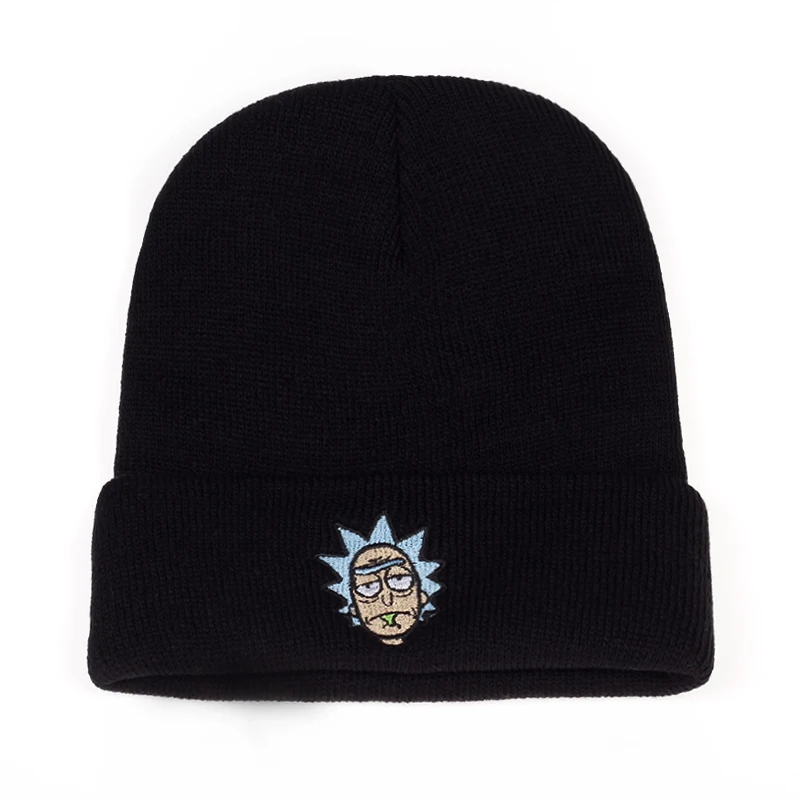 Rick Beanies Рик и шапка Морти эластичный бренд вышивка теплые зимние унисекс вязанные шапочки Skullies US анимация горнолыжные шапки