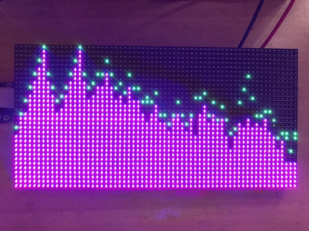 Профессиональный полноцветный RGB анализатор спектра музыки AS3264 усилитель