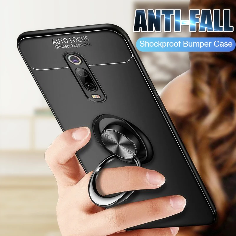 Роскошный автомобильный держатель кольцевой чехол для Xiaomi Redmi K20 Pro 7 Note 6 5