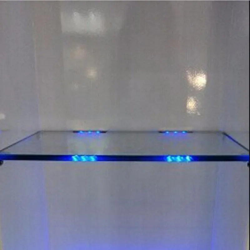 

RGB Kit with RF Remote Control+Adapter Under Cabinet LED Downlight for Glass Edge Shelf Back Side Clip Clamp Decoration Lighting