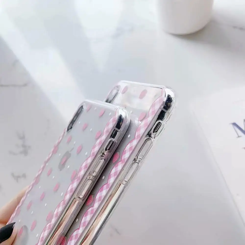 ORYKSZ прекрасный клубничный волновой Телефон чехол для iPhone 8 7 6 6s Plus X XR Xs