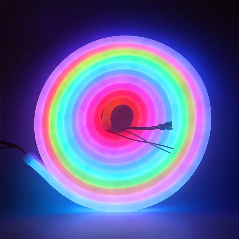 Пиксельная Радужная Светодиодная лампа WS2811, 12 В постоянного тока, Водонепроницаемая IP67 Гибкая безопасная неоновая лампа высокой яркости