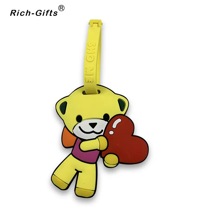 

Lower MOQ Custom Soft PVC Luggage Tag Travel Identification Tags