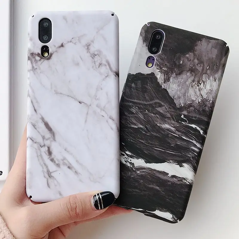 Honor 10 Lite мраморный чехол для ETUI huawei P Smart 2019 жесткий пластиковый телефона |