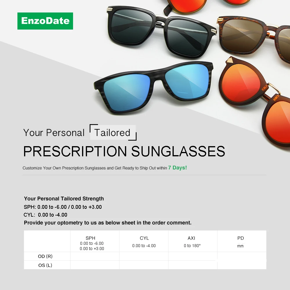 Пользовательские прочность близорукость Солнцезащитные очки для женщин