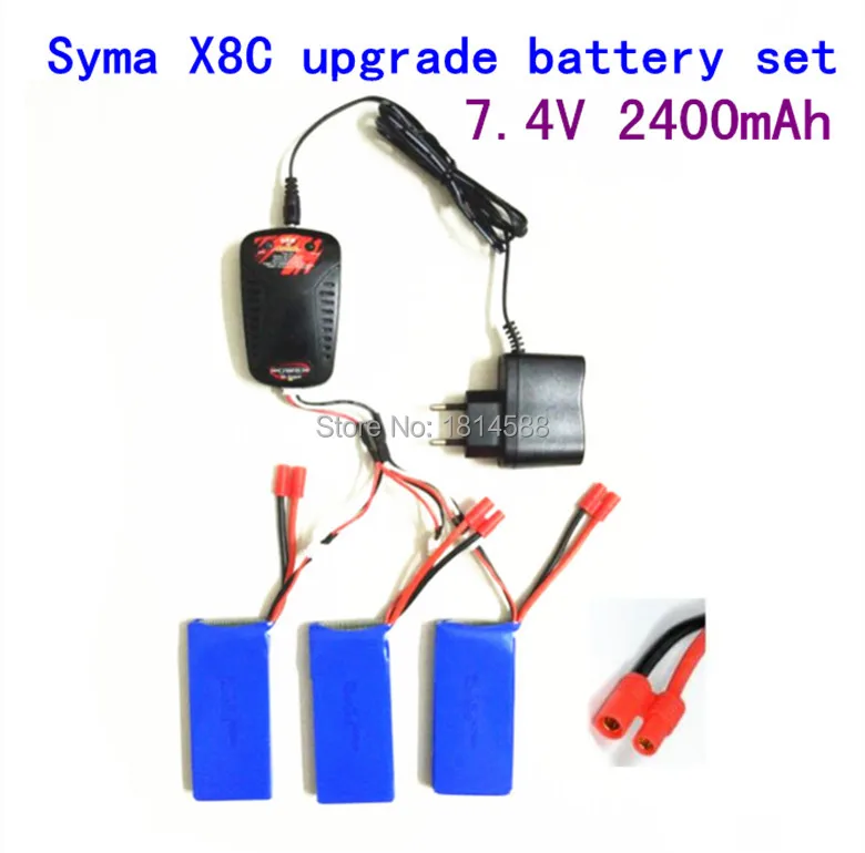 Syma X8 X8A X8C 1 X8W X8G 7 4 v 2400mAh запасные части LiPo батарея + V мульти зарядное устройство|lipo